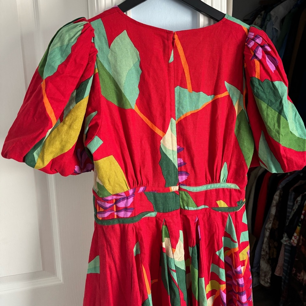 Revolve House of Harlow 1960 Tropical Puff Sleeve Mini Dress 6 - Picture 8 of 10